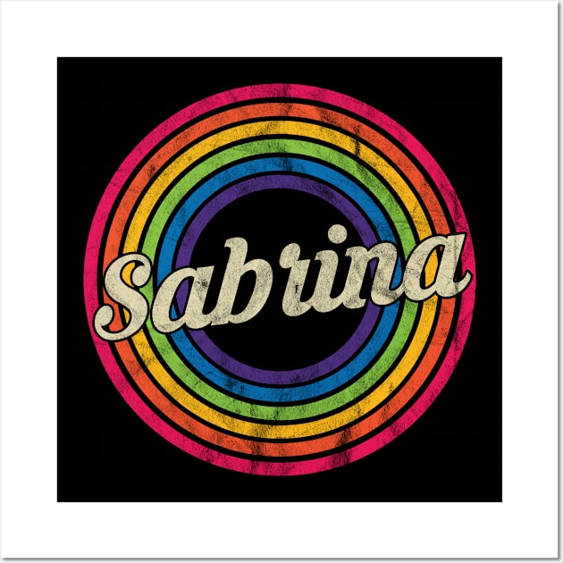 Sabrina - Retro Rainbow Faded-Style Wall Art by MaydenArt